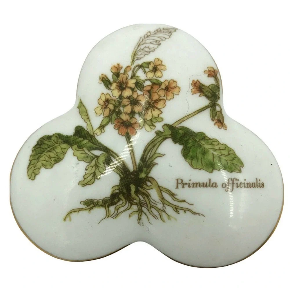 Princess Royale Fine Bone China England Cloverleaf Shaped Trinket Box Floral